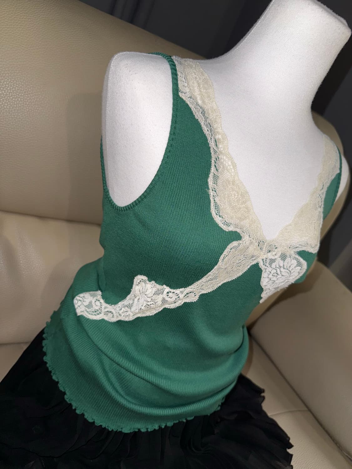 ribbon lace detail sleeveless 상품이미지3