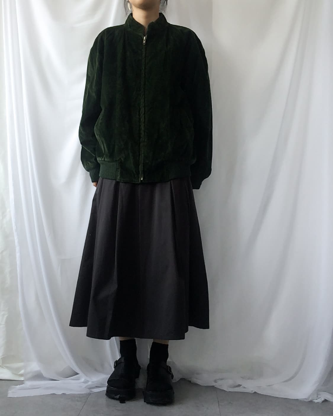 Velour high neck jacket 상품이미지5