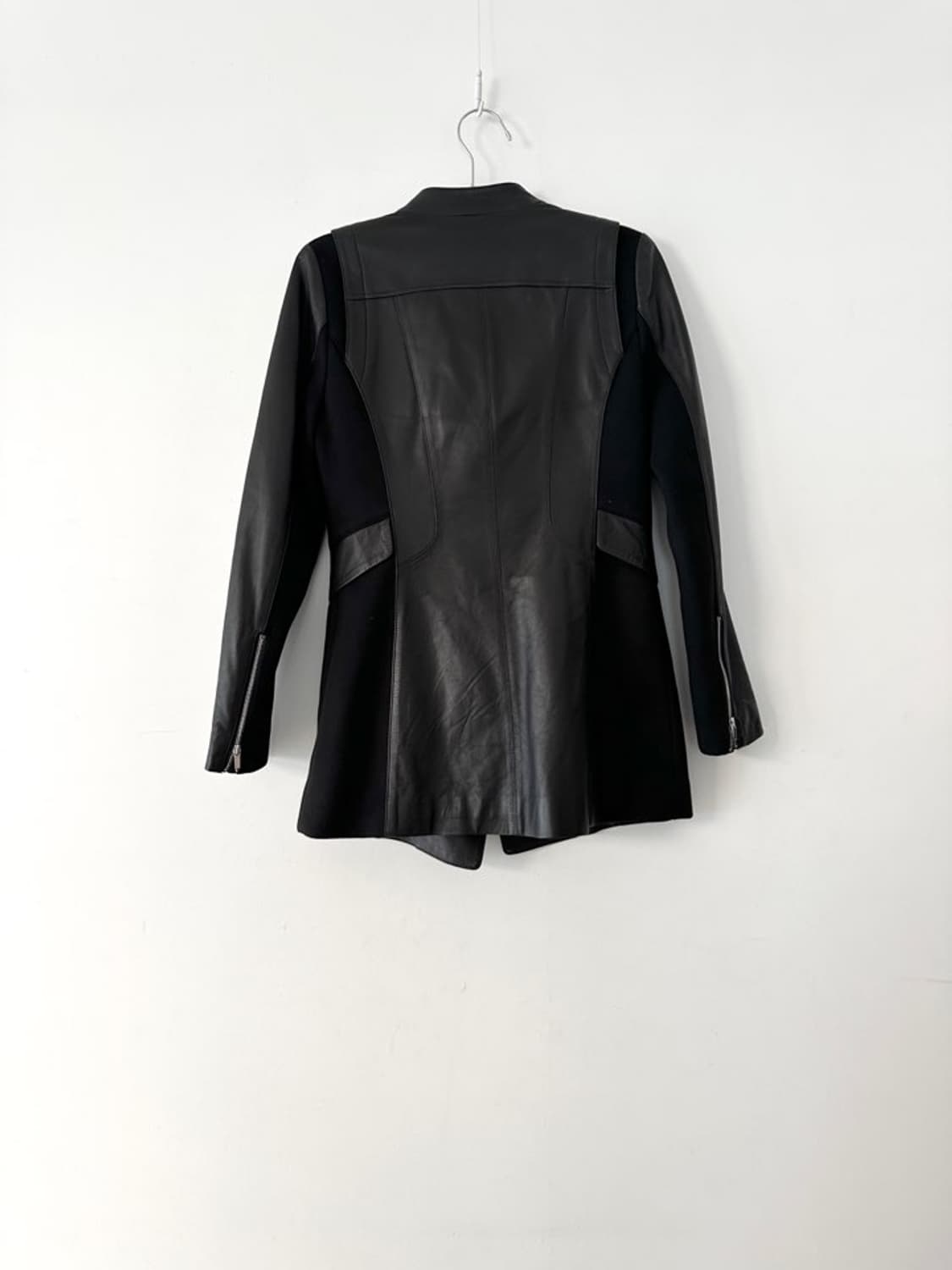 KASIBADY Panel mixed leather jacket  상품이미지5