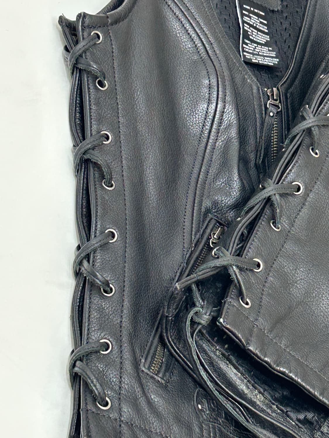 Harley Davidson 애비뉴 가죽 조끼 상품이미지4