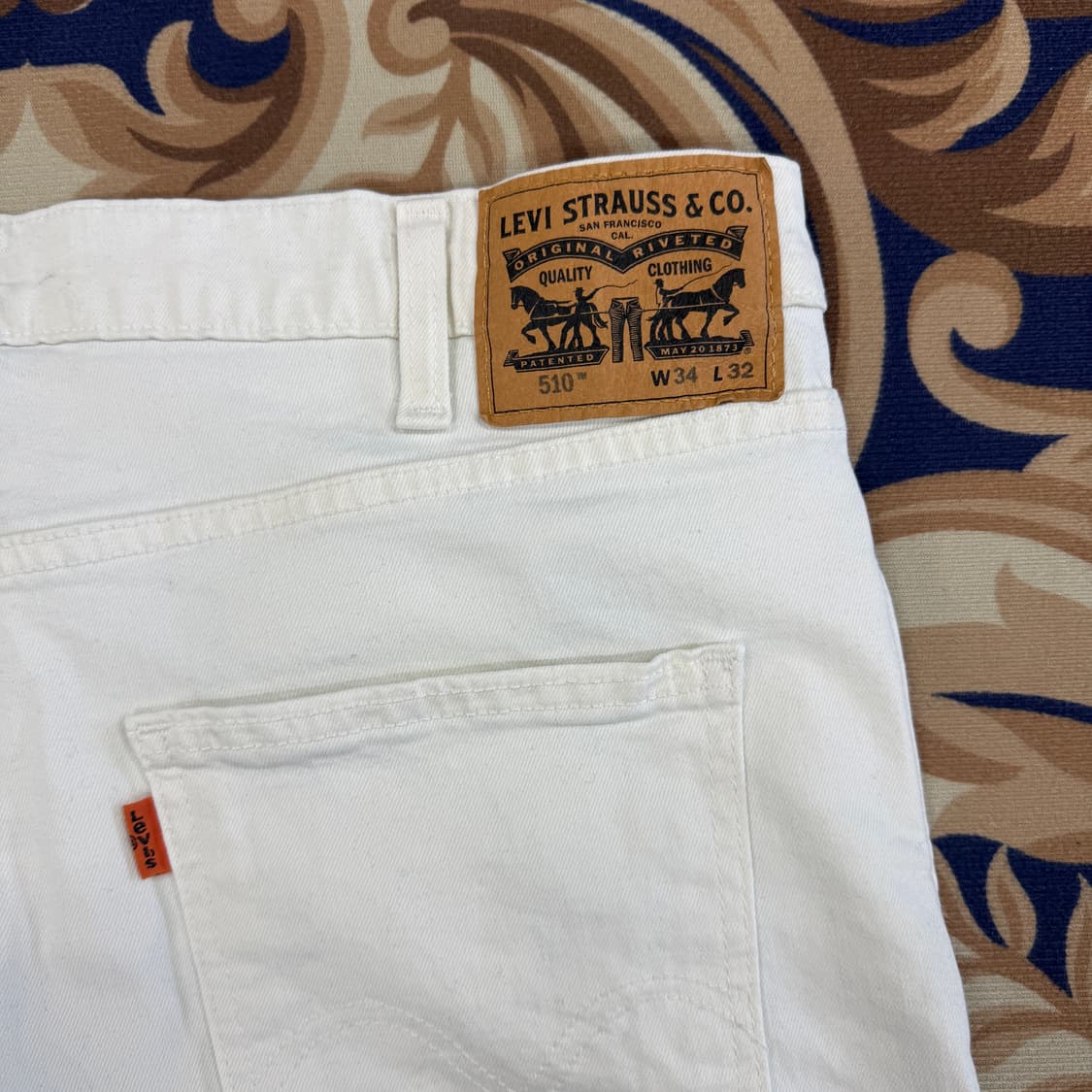 (34)리바이스 Levis 510 화이트 데님팬츠 상품이미지2