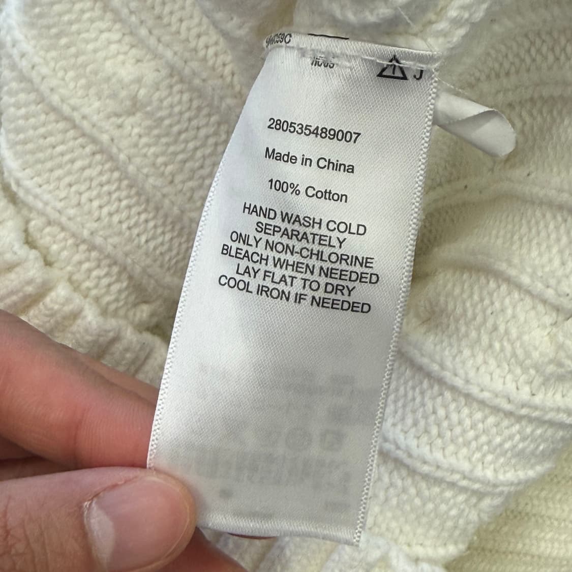 M 폴로랄프로렌 여성용 화이트 케이블 니트  상품이미지5