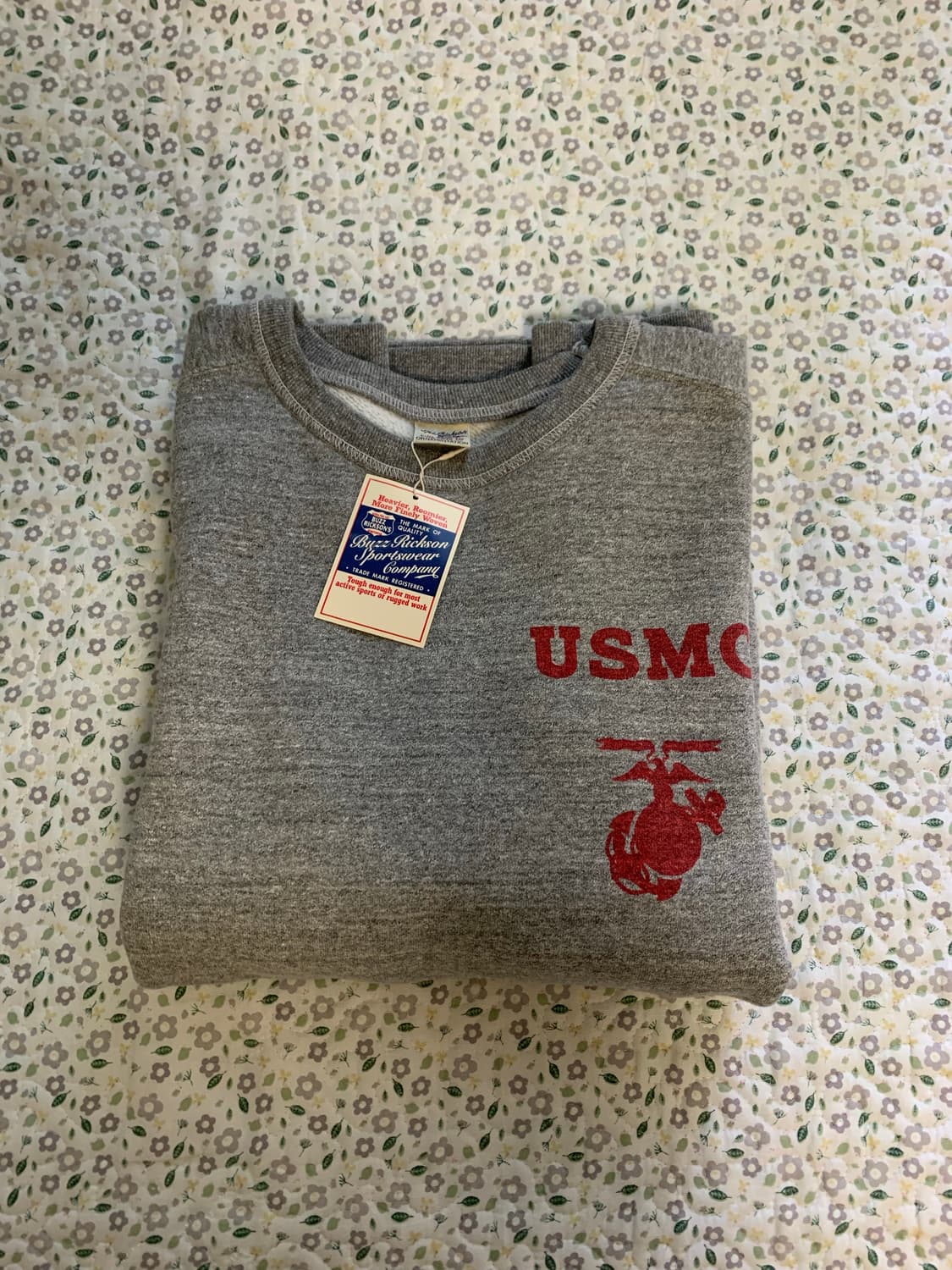 [XL] 버즈릭슨 BR69456 프리덤 슬리브 스웻셔츠 헤더 그레이 상품이미지4