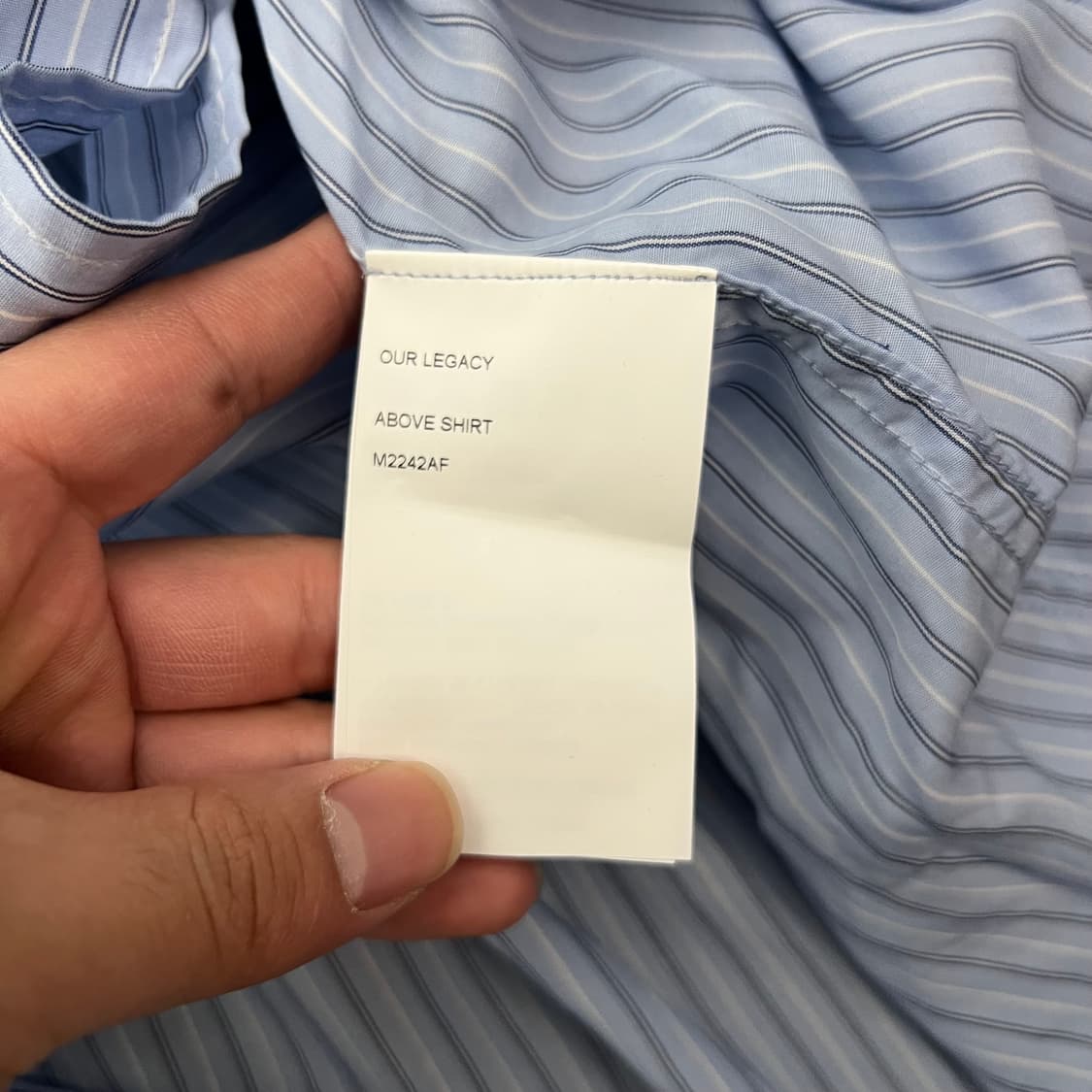 아워레가시 어보브 스트라이프 텐셀 셔츠 상품이미지6
