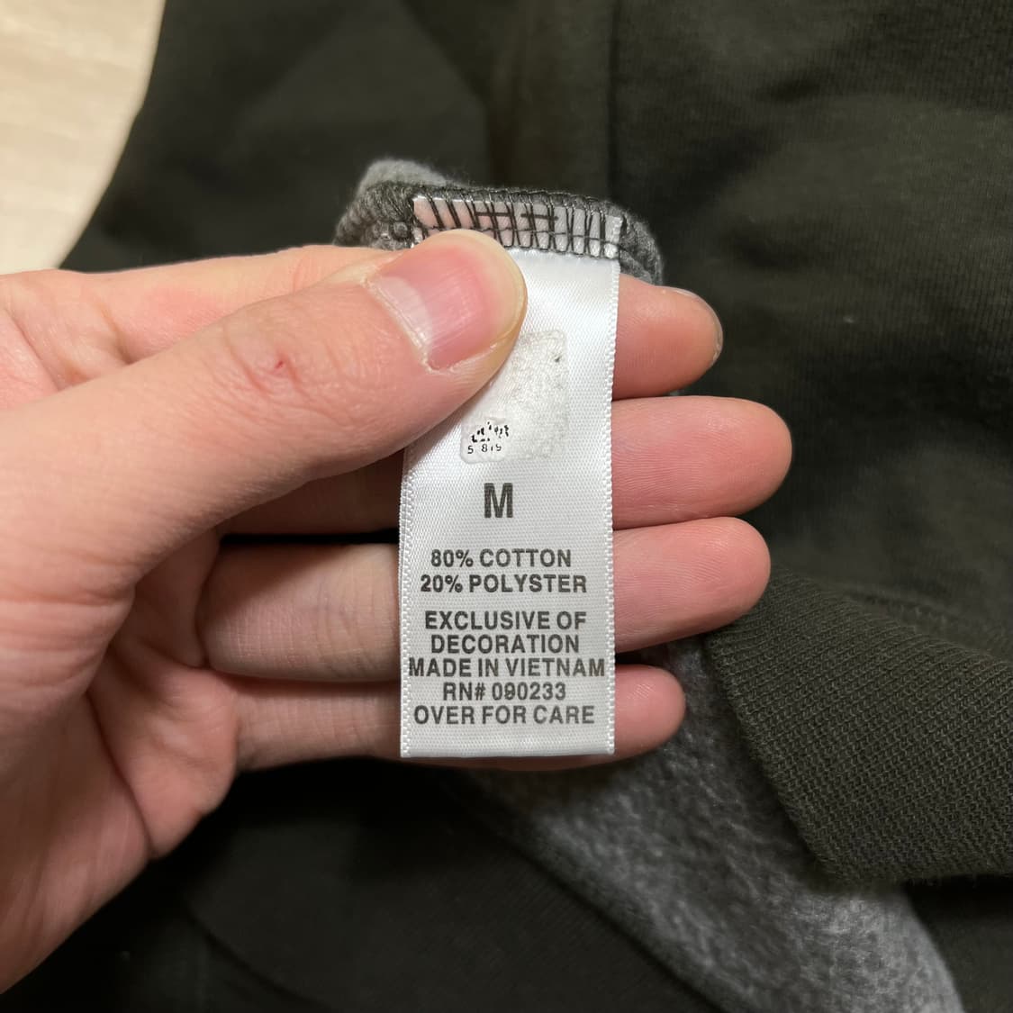 피어오브갓 에센셜 빅로고 프린팅 맨투맨 티셔츠 [다크 카키] M/95 상품이미지8