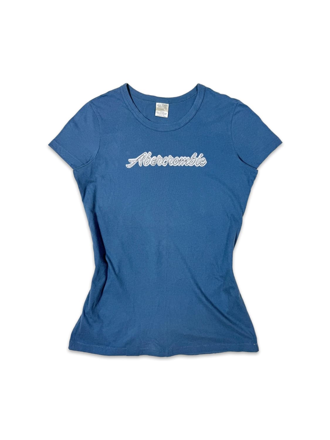 빈티지 Abercrombie 블루 캡소매 로고 반팔 티 상품이미지1