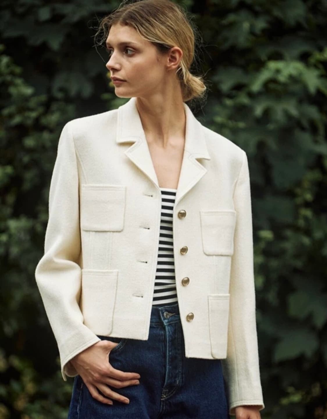 프론트로우 트위드 크롭자켓 상품이미지1