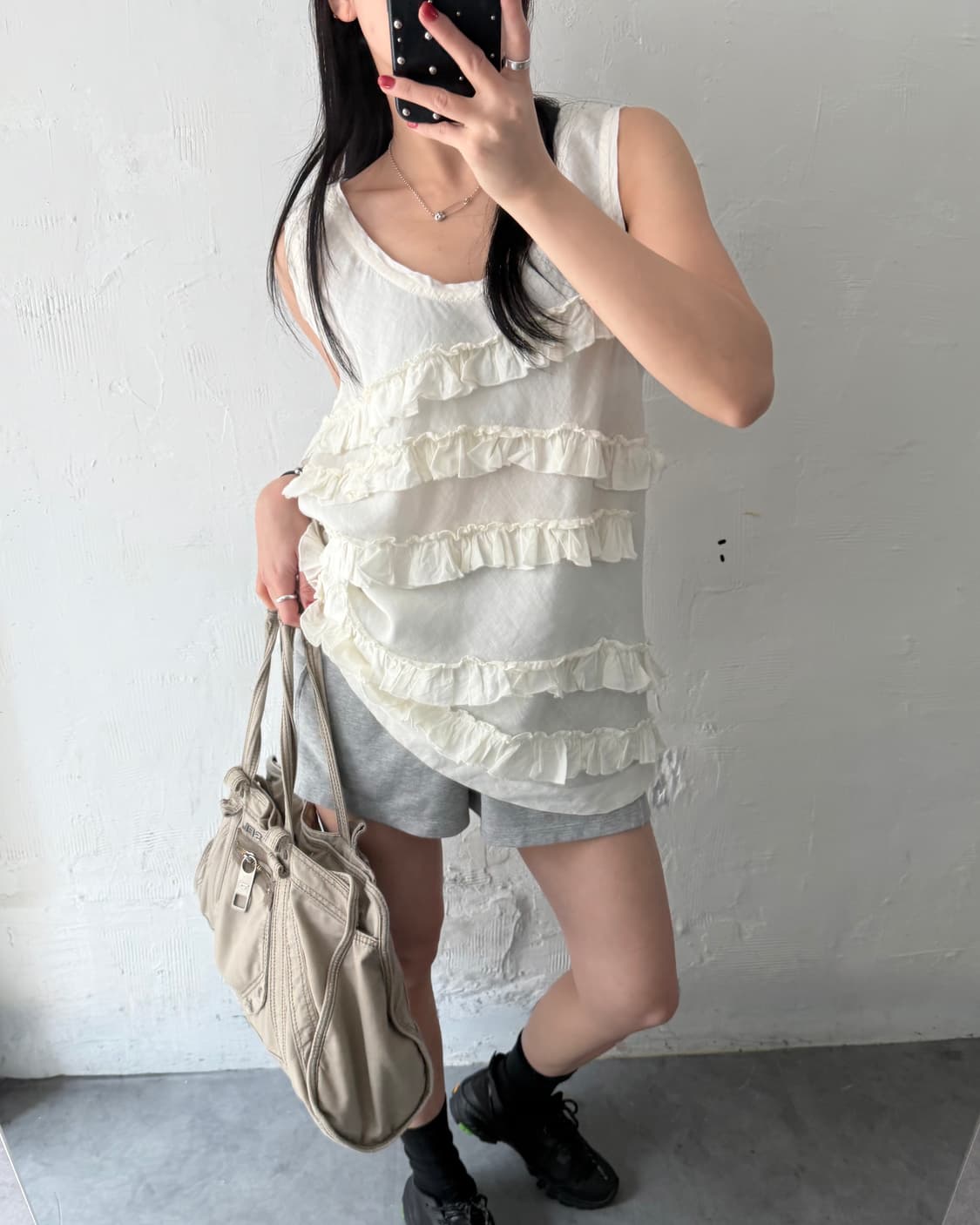 Polo 폴로 랄프로렌 진스 컴퍼니 프릴 슬리브리스 탑 상품이미지1