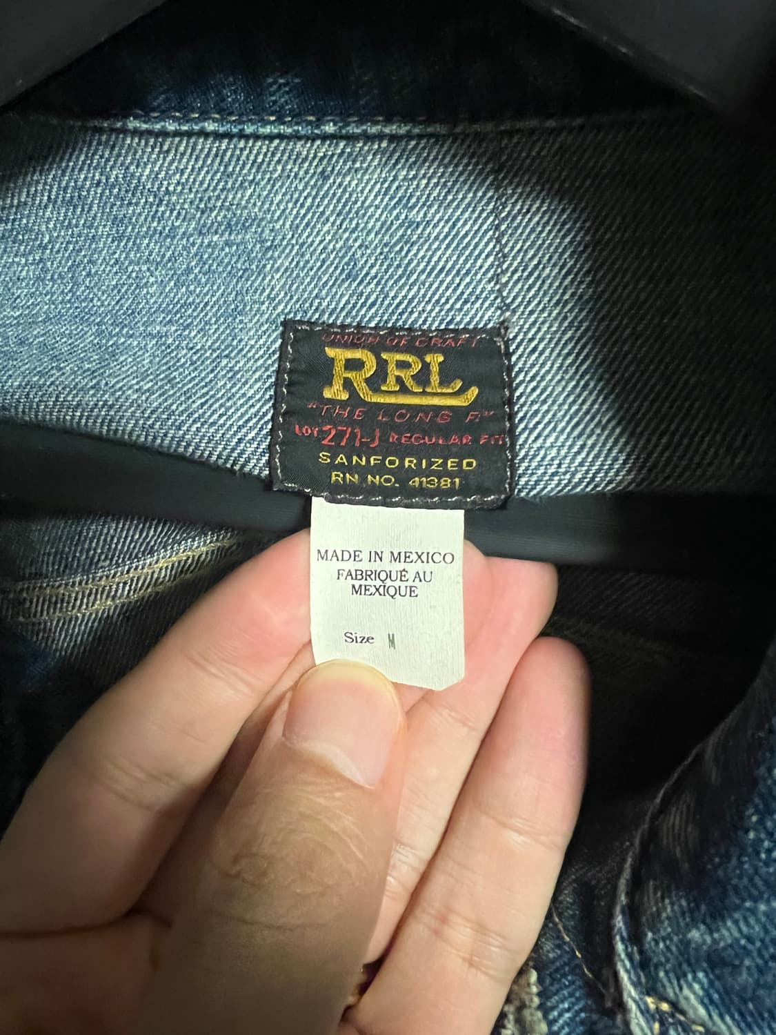 Rrl 리랜드 m사이즈 청자켓판매합니다 상품이미지3