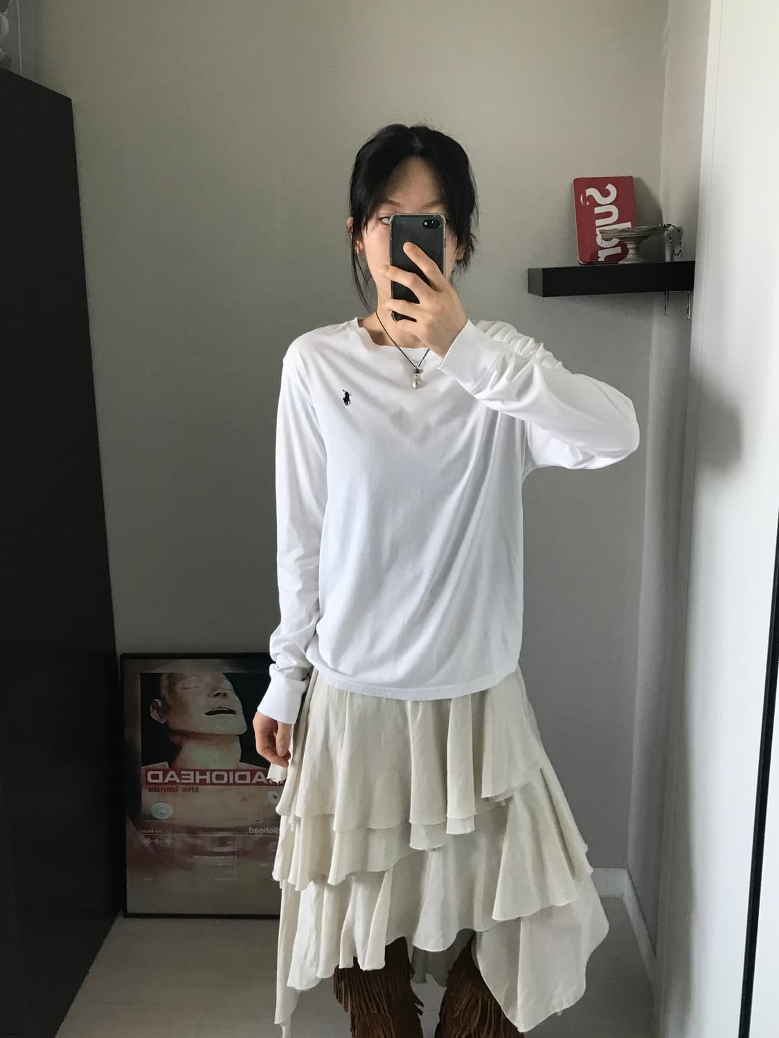 폴로 랄프로렌 포니로고 화이트 롱슬리브티 상품이미지4