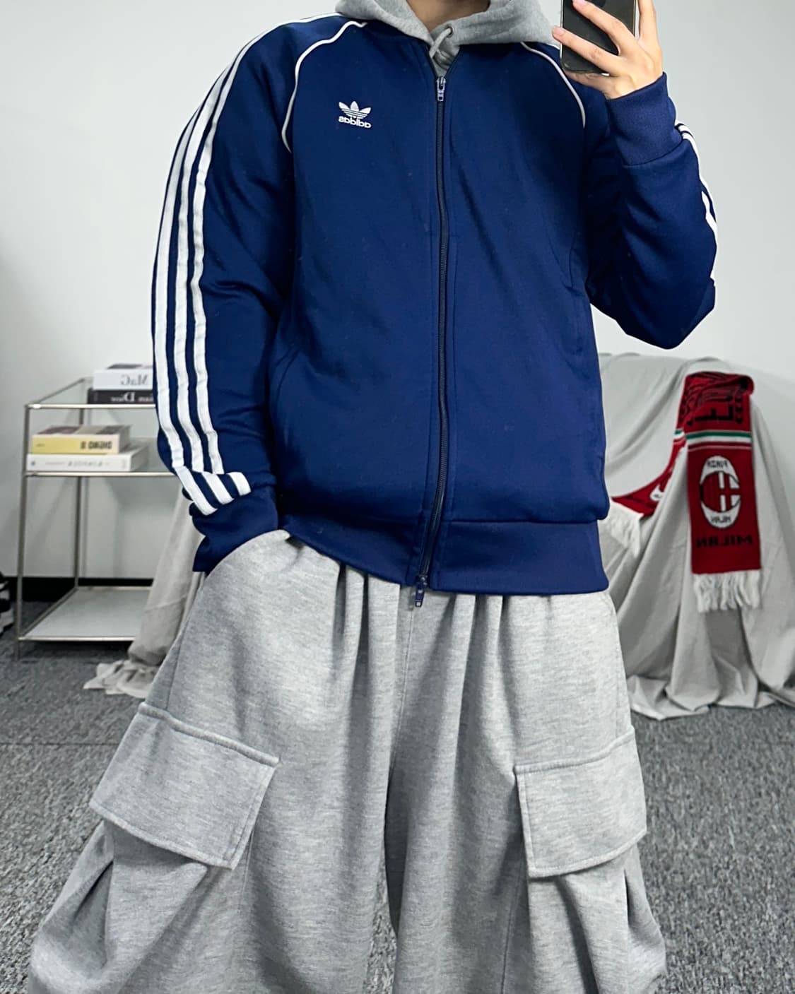 아디다스 네이비 슈퍼스타 트랙탑 져지 XL 상품이미지3