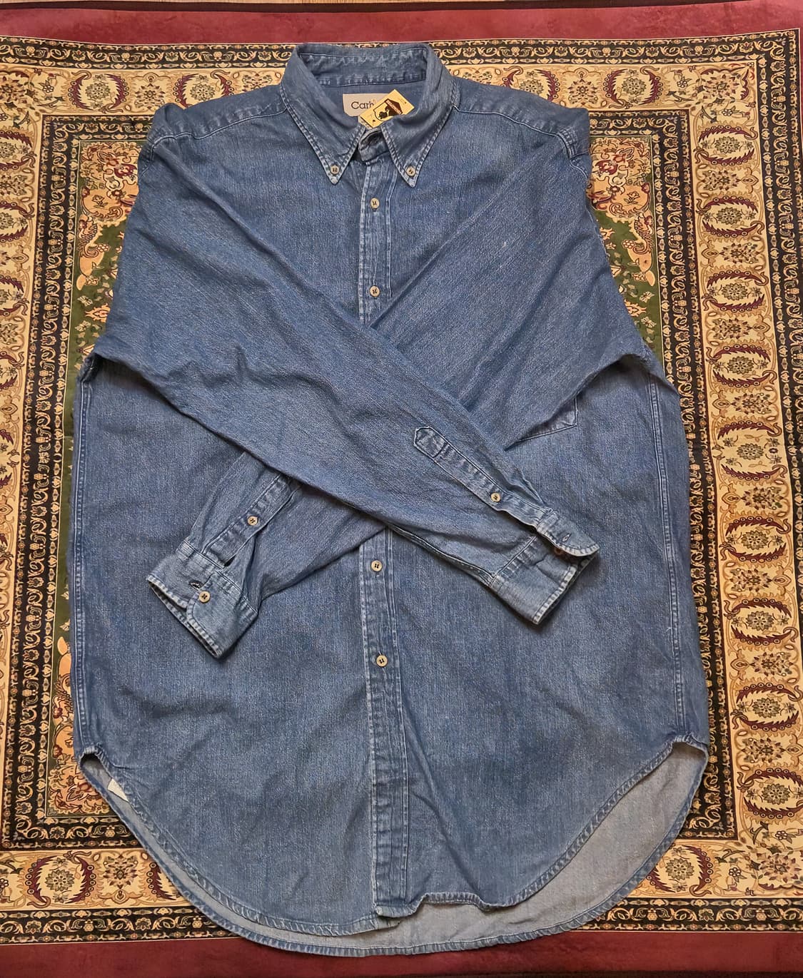 Carhartt Denim Button-Down Shirt 상품이미지2