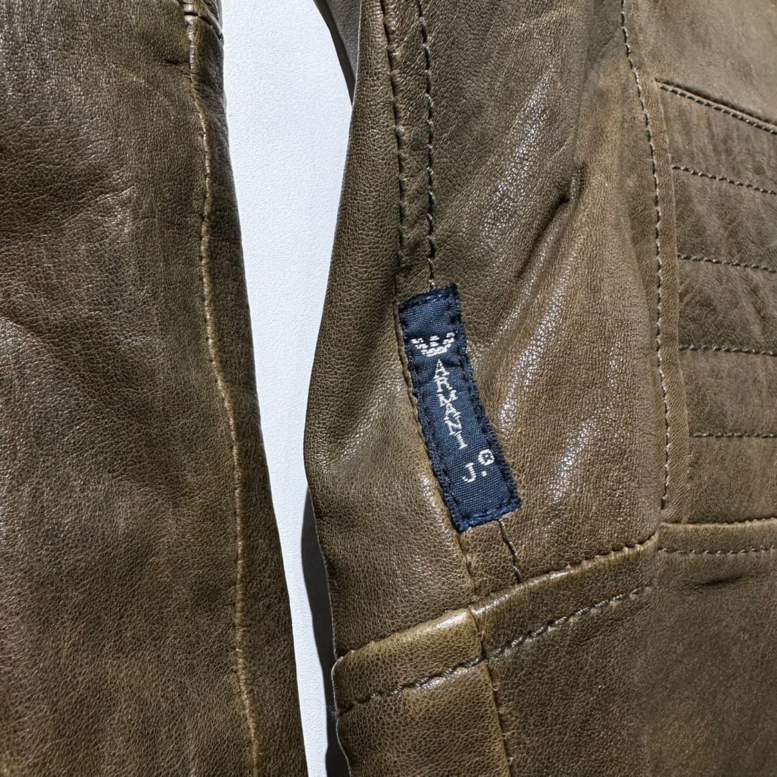 (매장판) 아르마니 진스 램스킨 투웨이 레더 자켓 상품이미지8