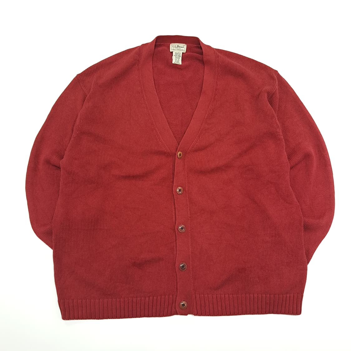 CN814 XL 엘엘빈 테라코타 긴팔 니트 스웨터 가디건 상품이미지1