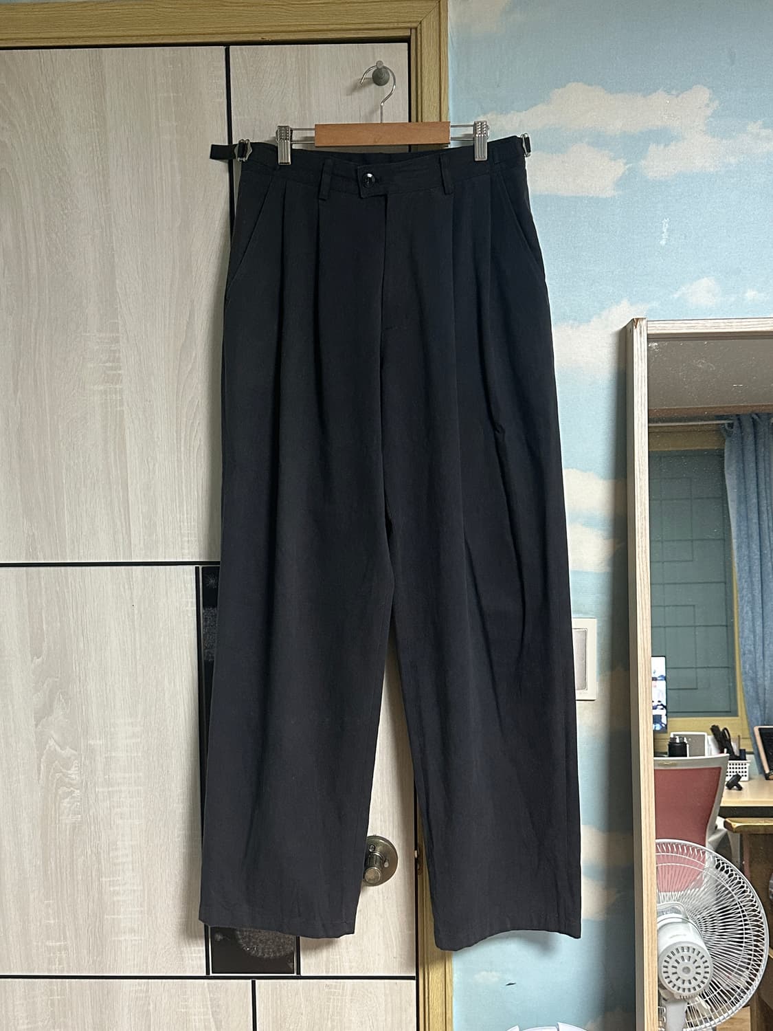 (0) 노운 와이드 치노팬츠 차콜 상품이미지3