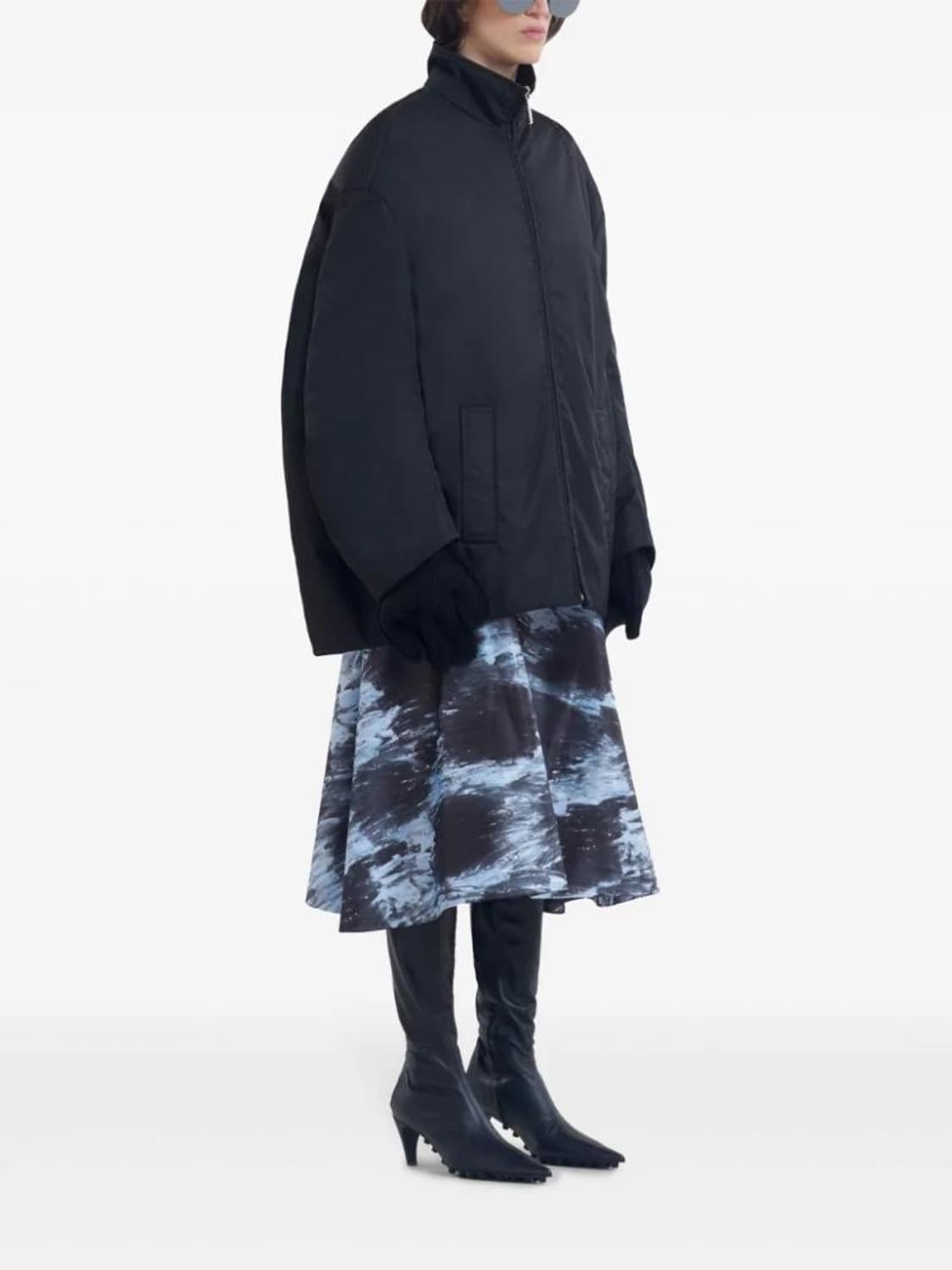 마르니 하이넥 집업 봄버 재킷 상품이미지6