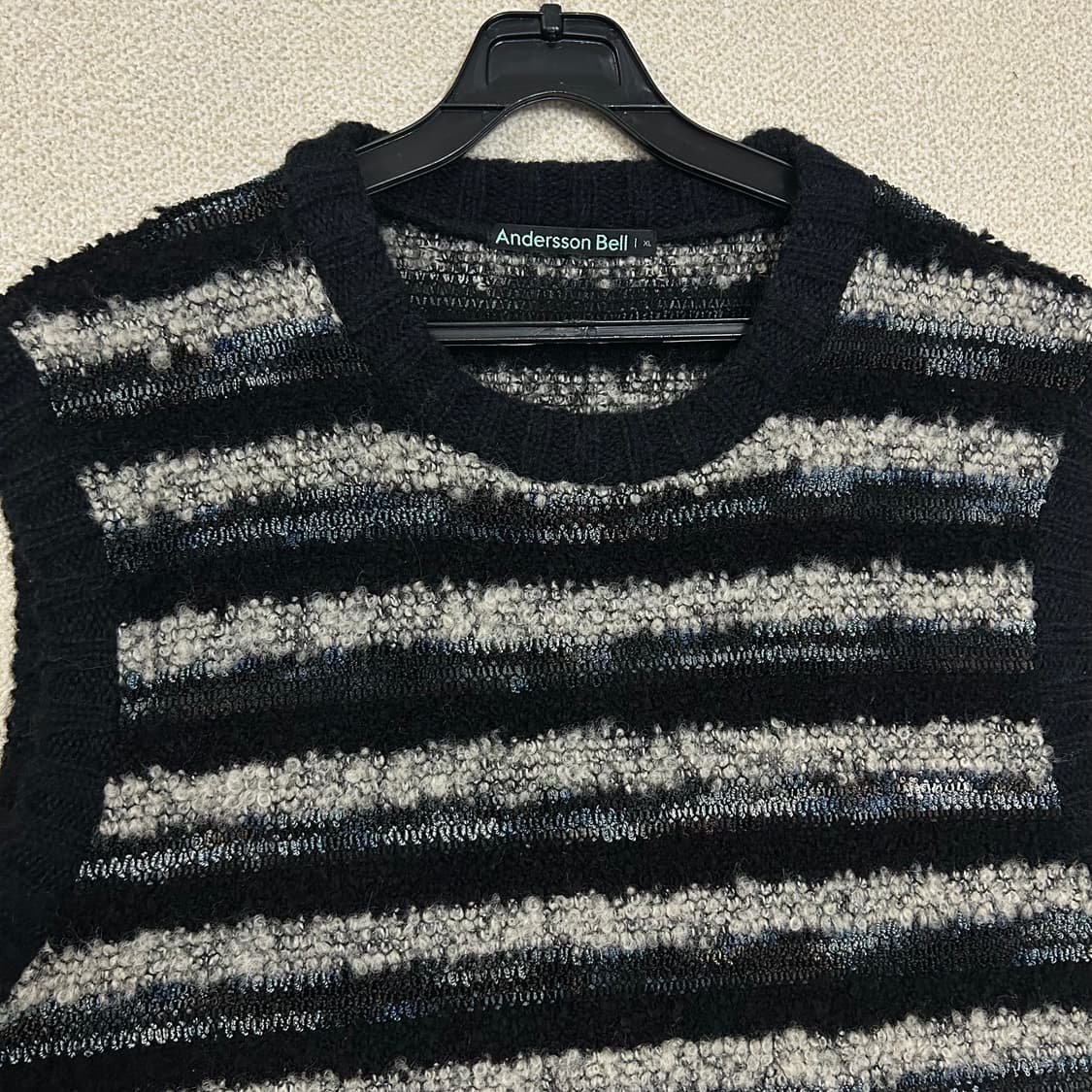  (XL) 앤더슨벨 스트라이프 패턴 니트조끼  상품이미지3