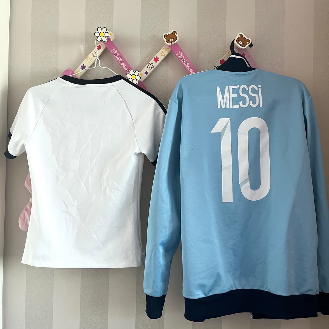 빈티지아디다스아르헨티나메시져지흰검딱붙반팔코디세트 상품이미지2