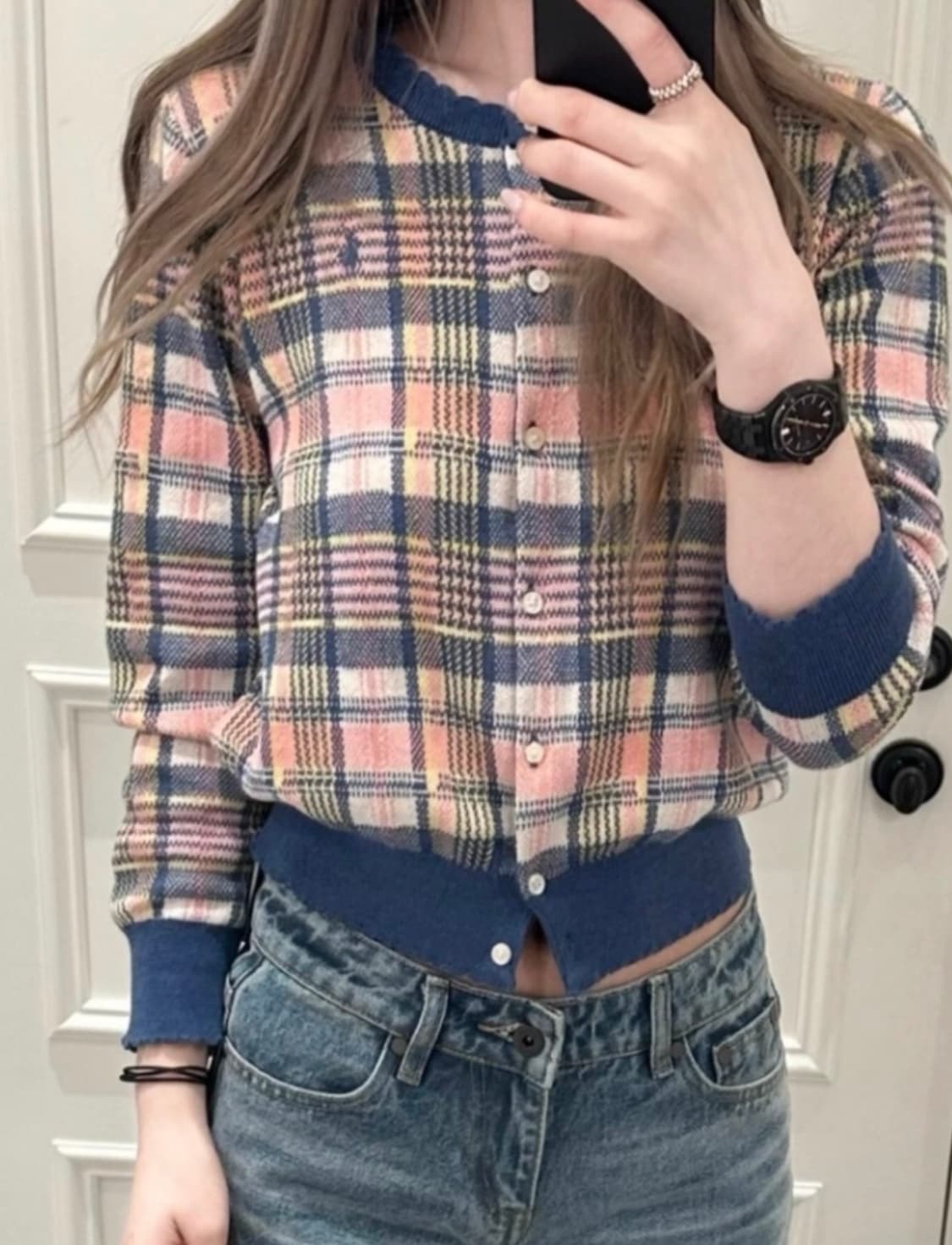 폴로랄프로렌 깅엄 체크 가디건XL 미착용새상품 (정품인증) 상품이미지6