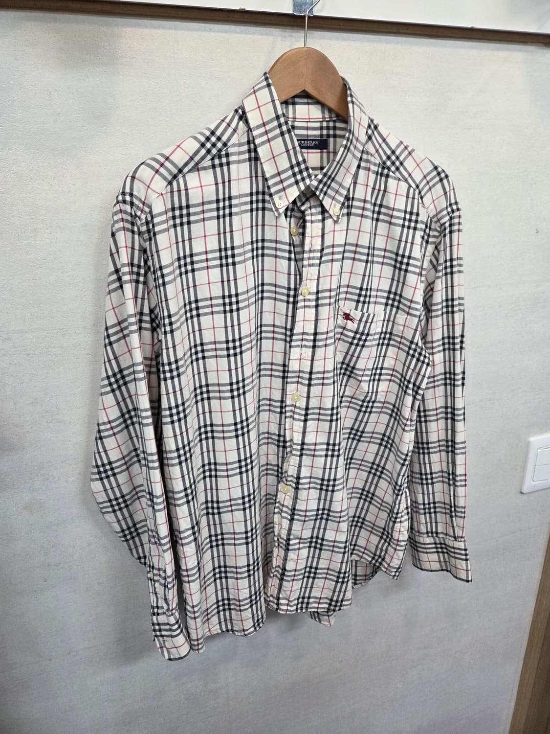버버리 체크셔츠 긴팔 m 오버핏 상품이미지7