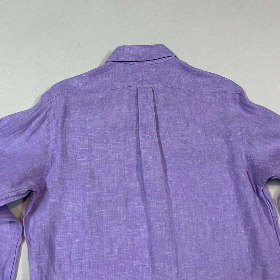 M) 폴로 랄프로렌 클래식 퍼플 보라색 린넨 셔츠 상품이미지6
