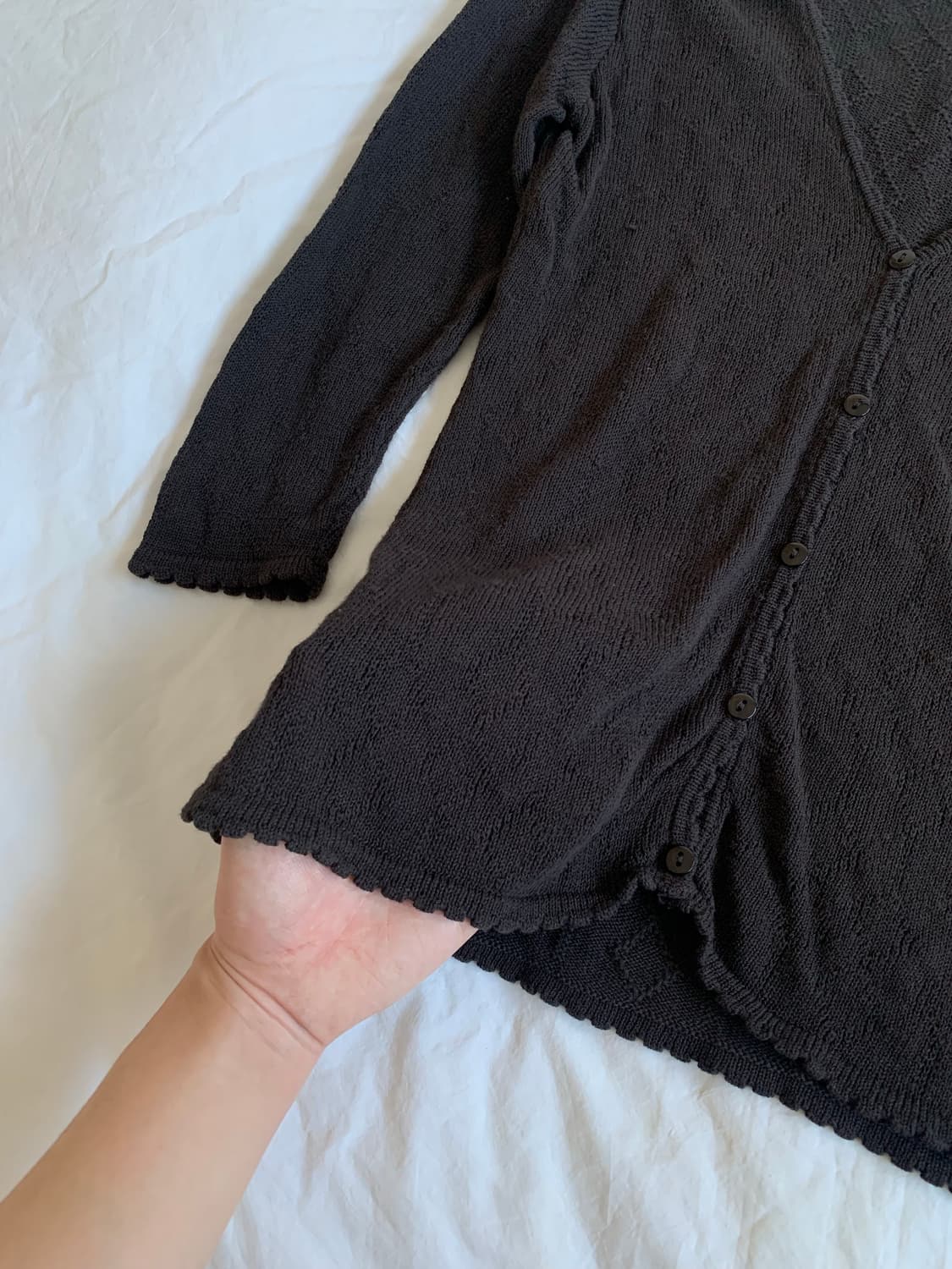 브라운 레이스 가디건 상품이미지3