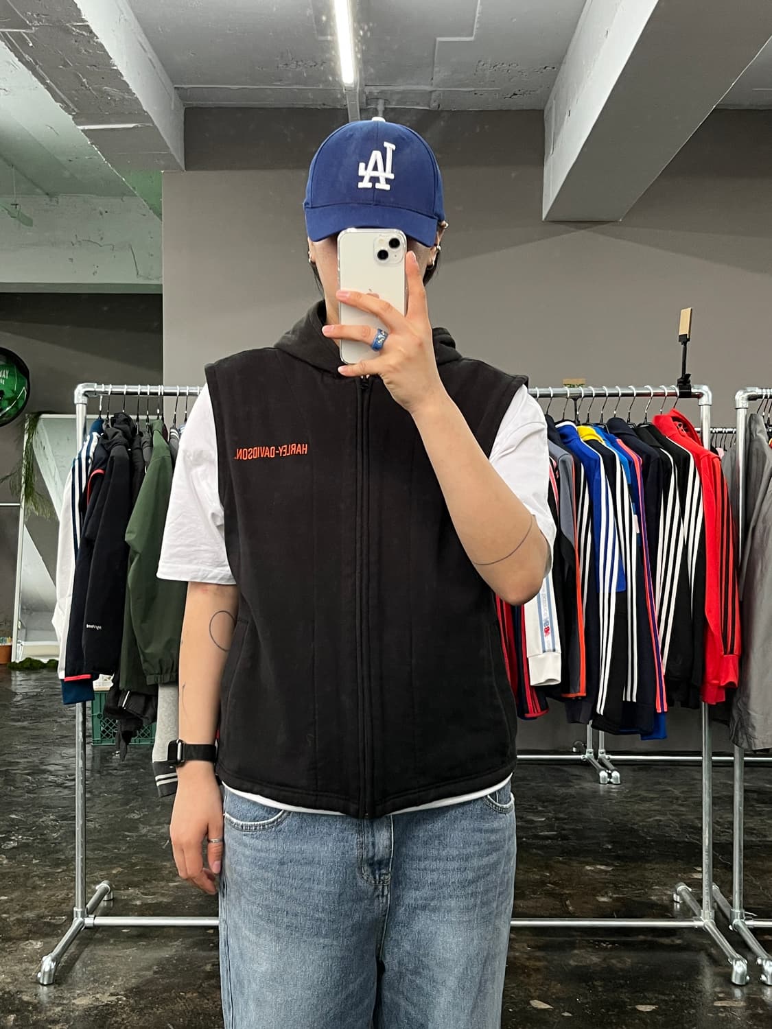 할리 데이비슨 후드 집업 조끼 상품이미지1