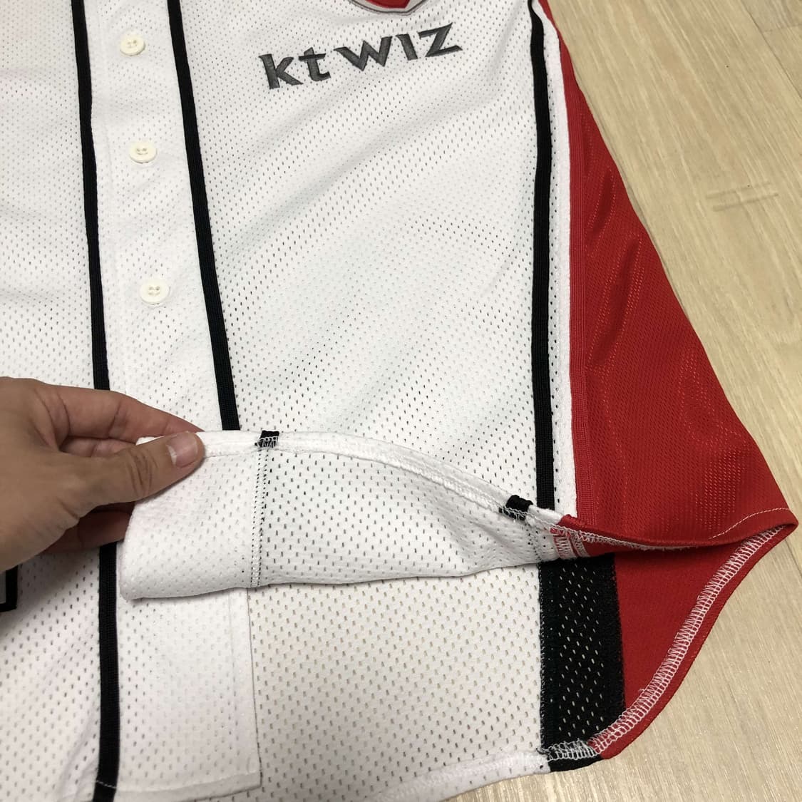 (95) KT 위즈 KT WIZ 노마킹 홈 유니폼 KT 위즈 져지 유니폼 상품이미지4