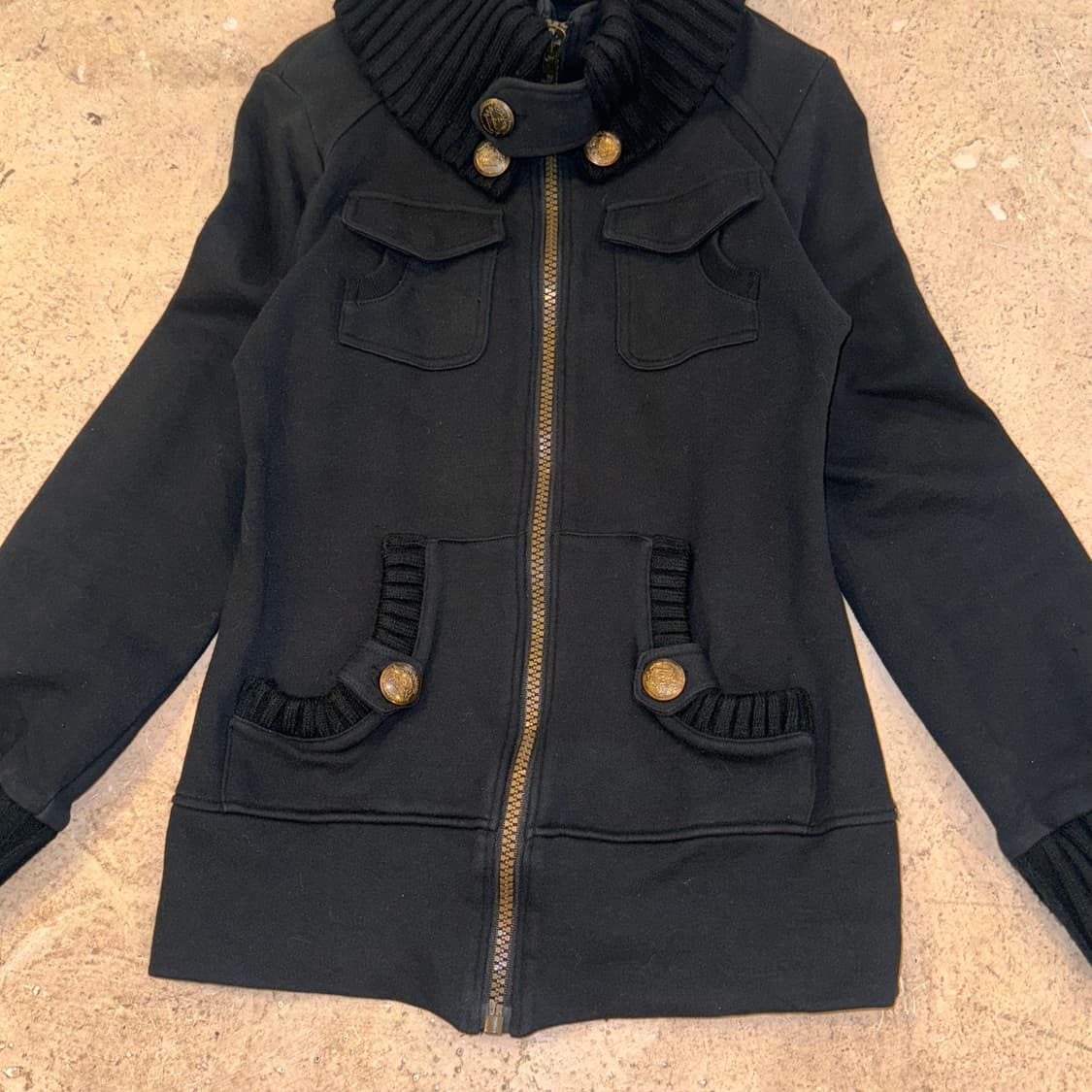 하이넥 니트 카라 집업 상품이미지4