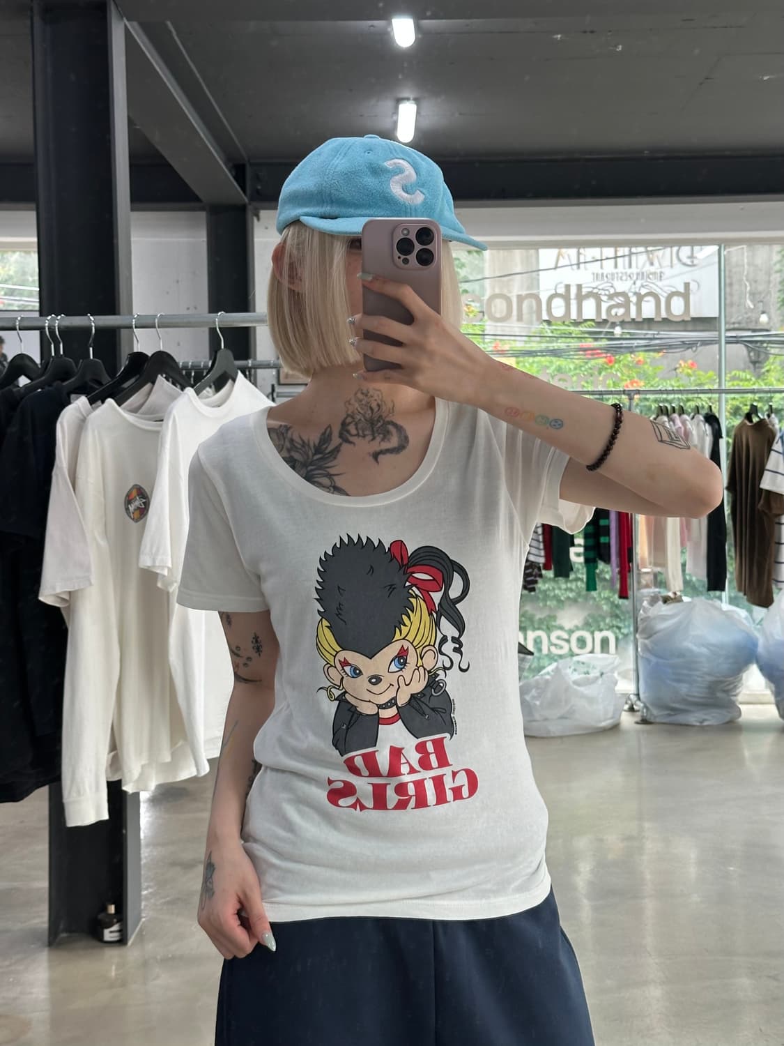 히스테릭 글래머 캐릭터 그래픽 반팔 티셔츠 상품이미지5
