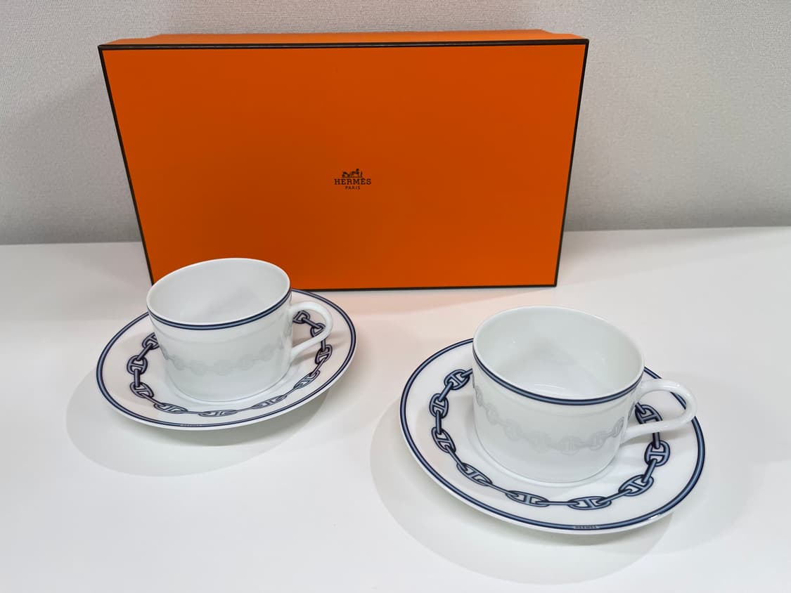에르메스 블루 샹달 티잔 컵 엔 소서 2P 세트 상품이미지1