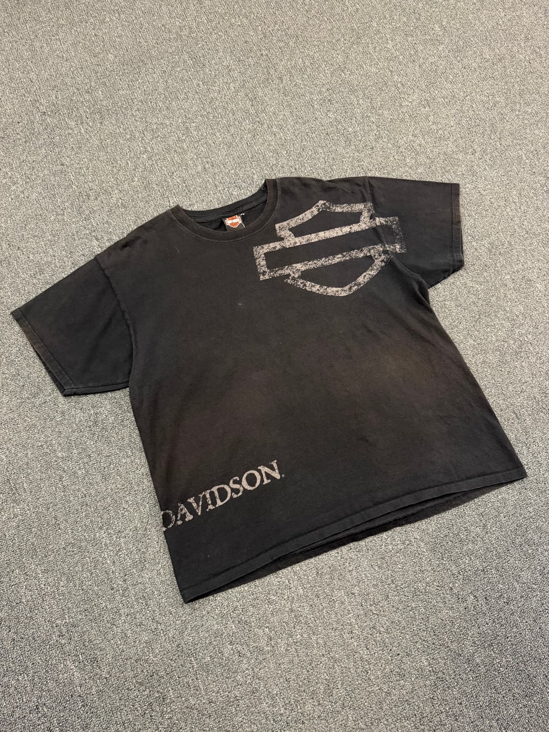 OS) 할리데이비슨 빈티지 프린팅 반팔 티셔츠 상품이미지1