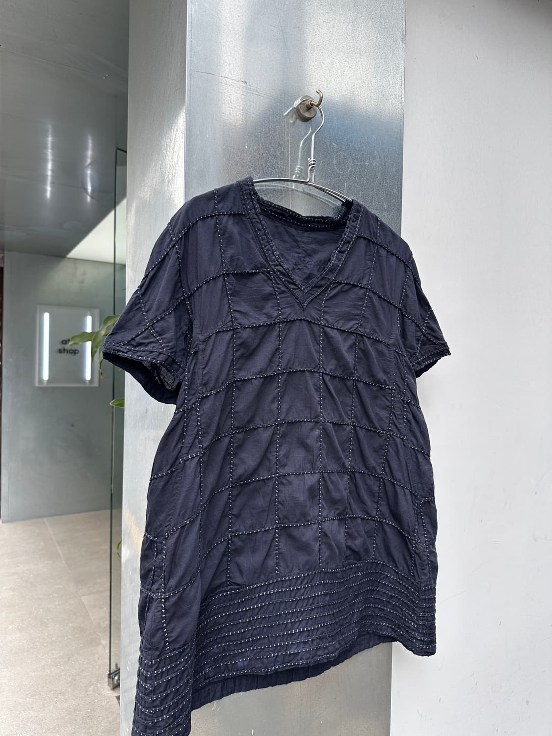HaaT by ISSEY MIYAKE 패치워크 브이넥 반팔튜닉 상품이미지1