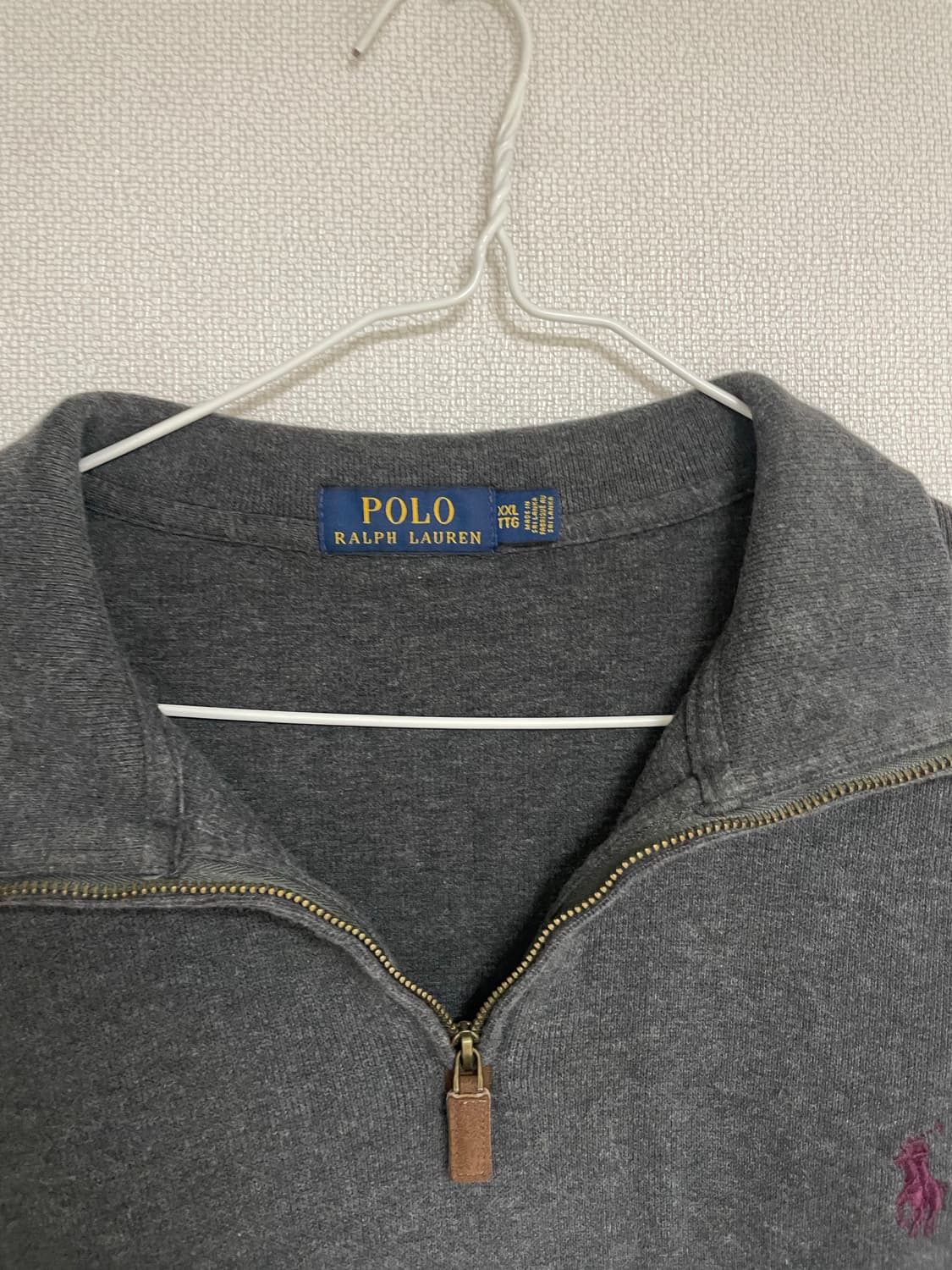 폴로 랄프로렌 반집업 니트 차콜 XXL 상품이미지3