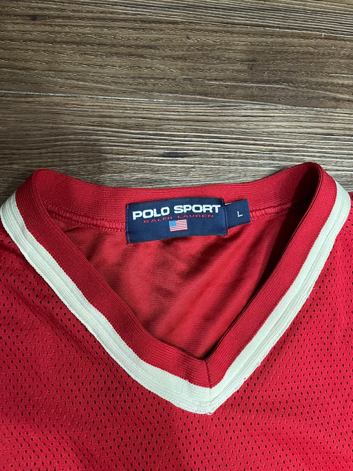 90s 폴로스포츠 메쉬 져지 레드 상품이미지5