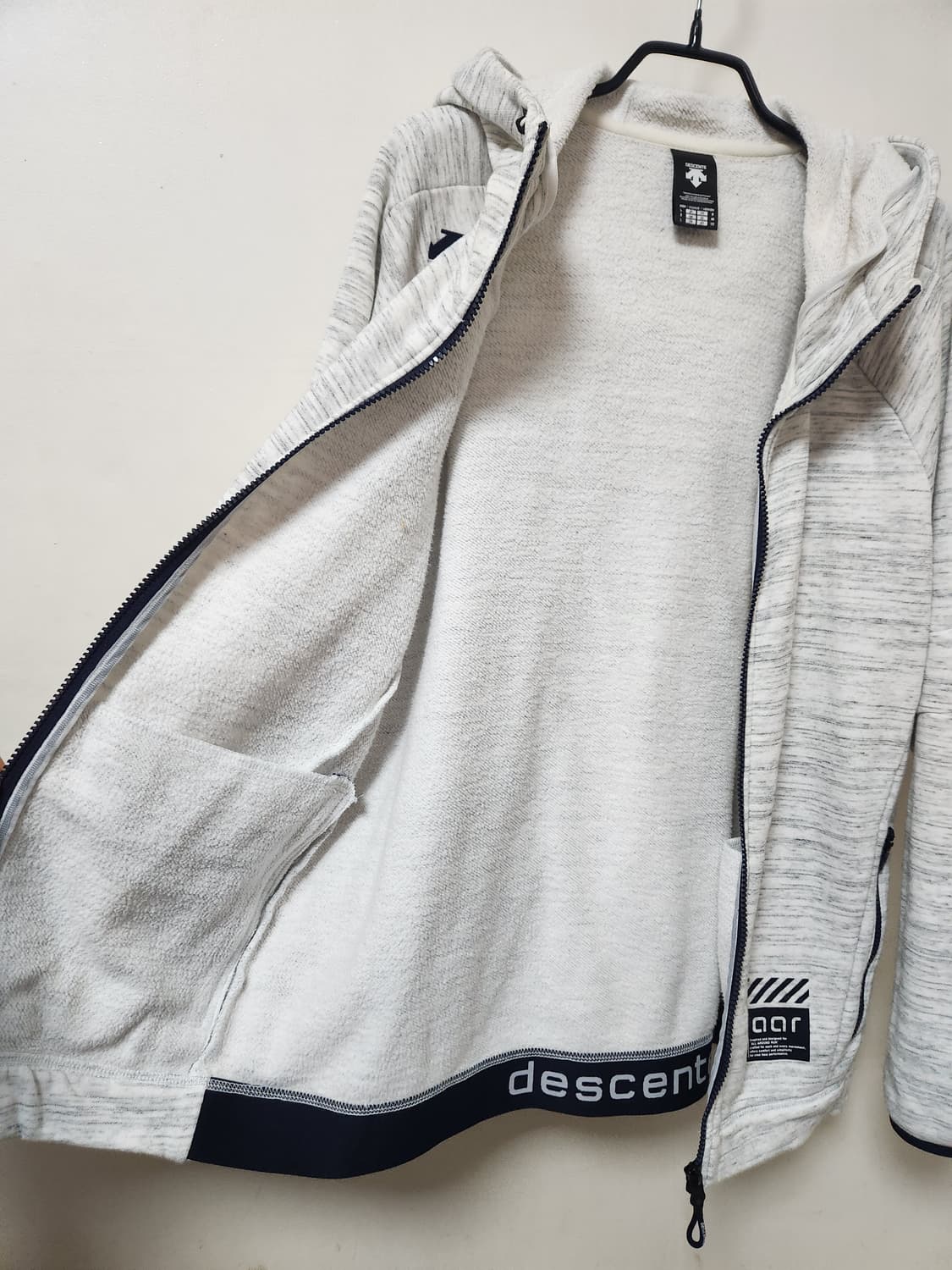 데상트 aar후드집업 멜란지그레이 상품이미지6