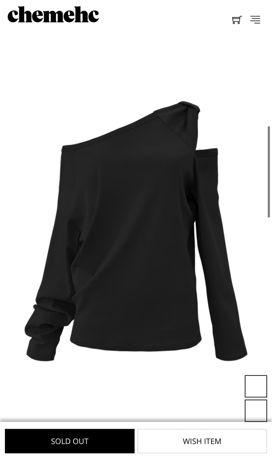 체메씨 bow one shoulder long sleeve 상품이미지2