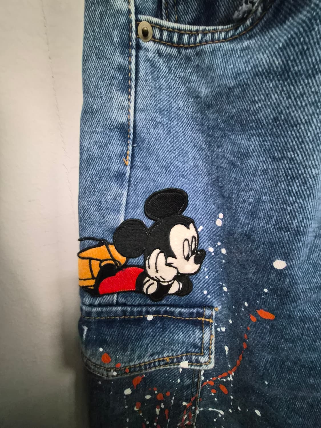 디즈니 미키 데님자켓. 미키 자수패치 카고데님. 상품이미지8