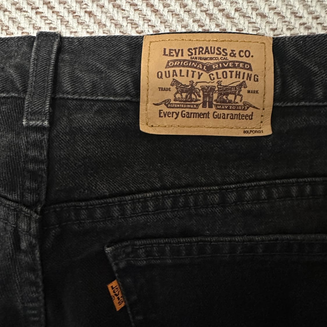 LEVI'S canada made orangetab black jeans 상품이미지3