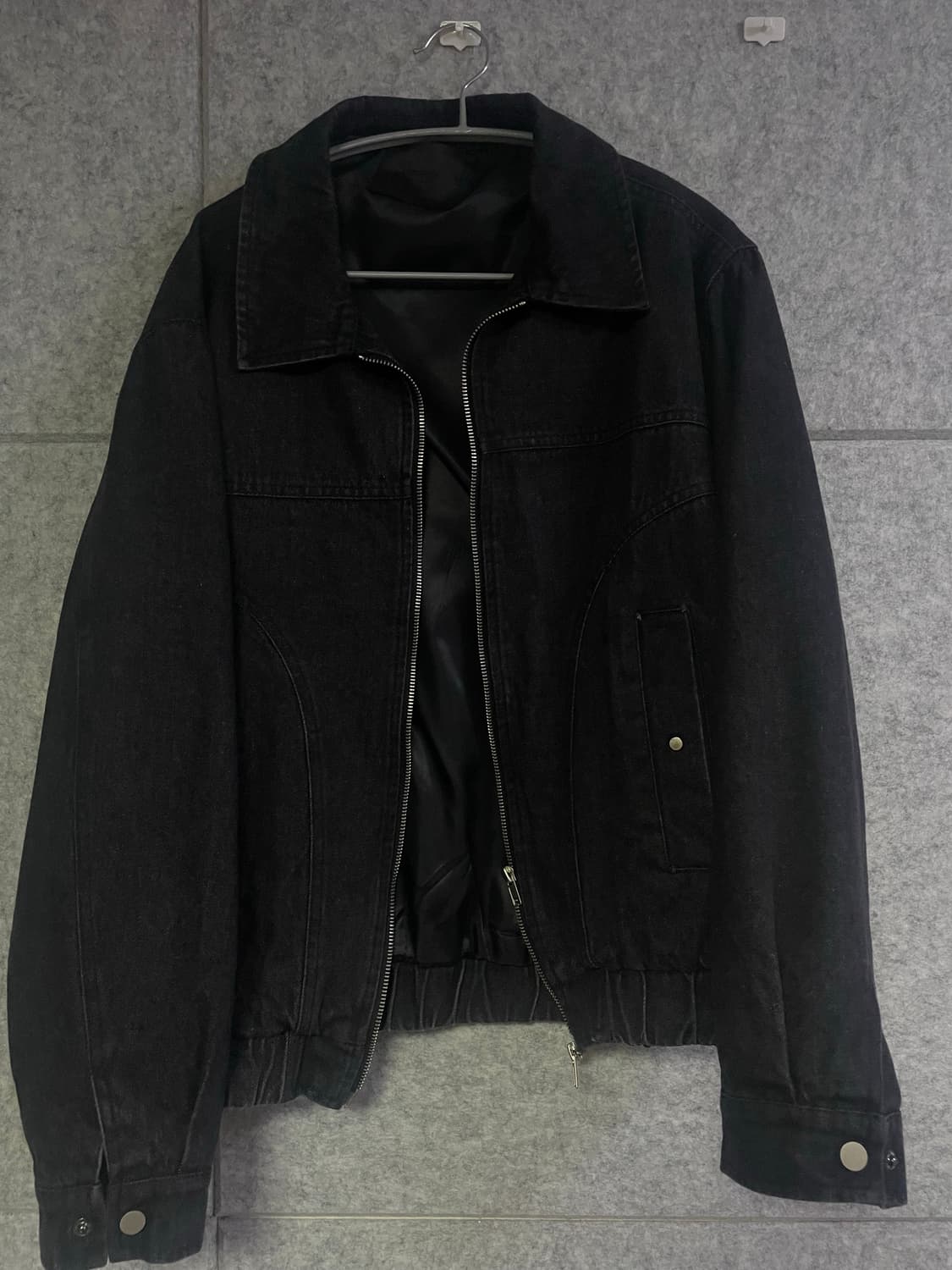 블랙 데님 스타일 항공 점퍼 상품이미지1