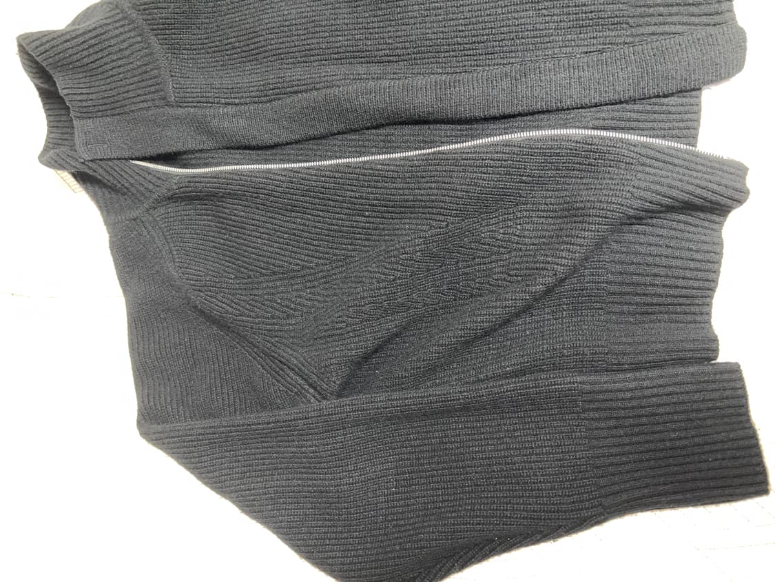 토니웩 울 다이애그널 지퍼 스웨터 블랙 XL 상품이미지5