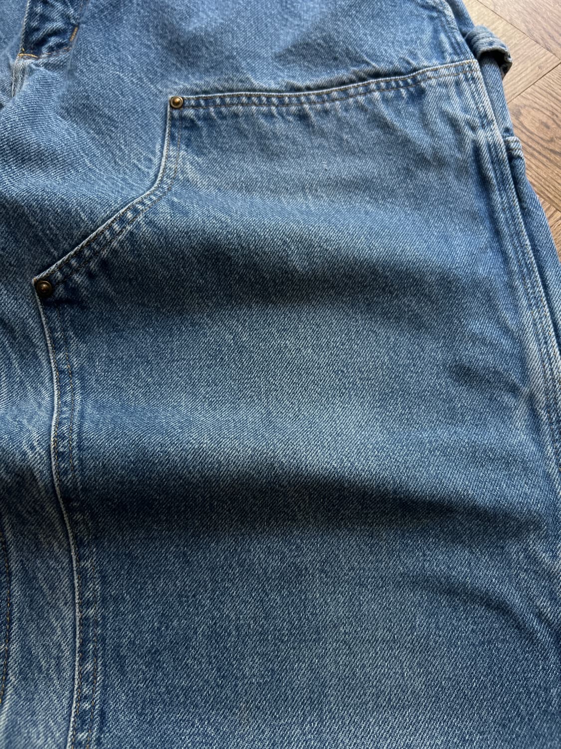 [38]칼하트 Made in USA 유니온메이드 더블니 데님 팬츠 상품이미지4