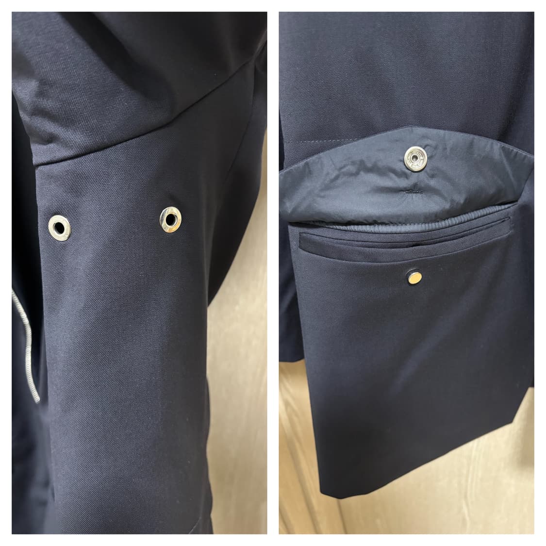 미착용)조르지오 아르마니 히든후드 울 발수 집업자켓54(105~110) 상품이미지6