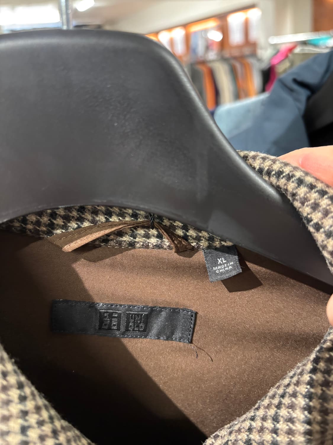 유니클로 체크 블루종 자켓   상품이미지9