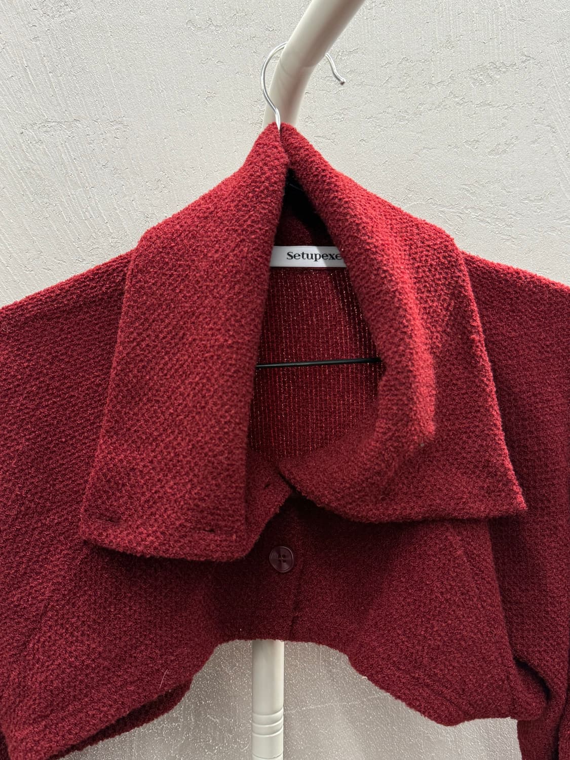Setupexe 셋업이엑스이 투웨이 볼레로 가디건 레드  상품이미지3