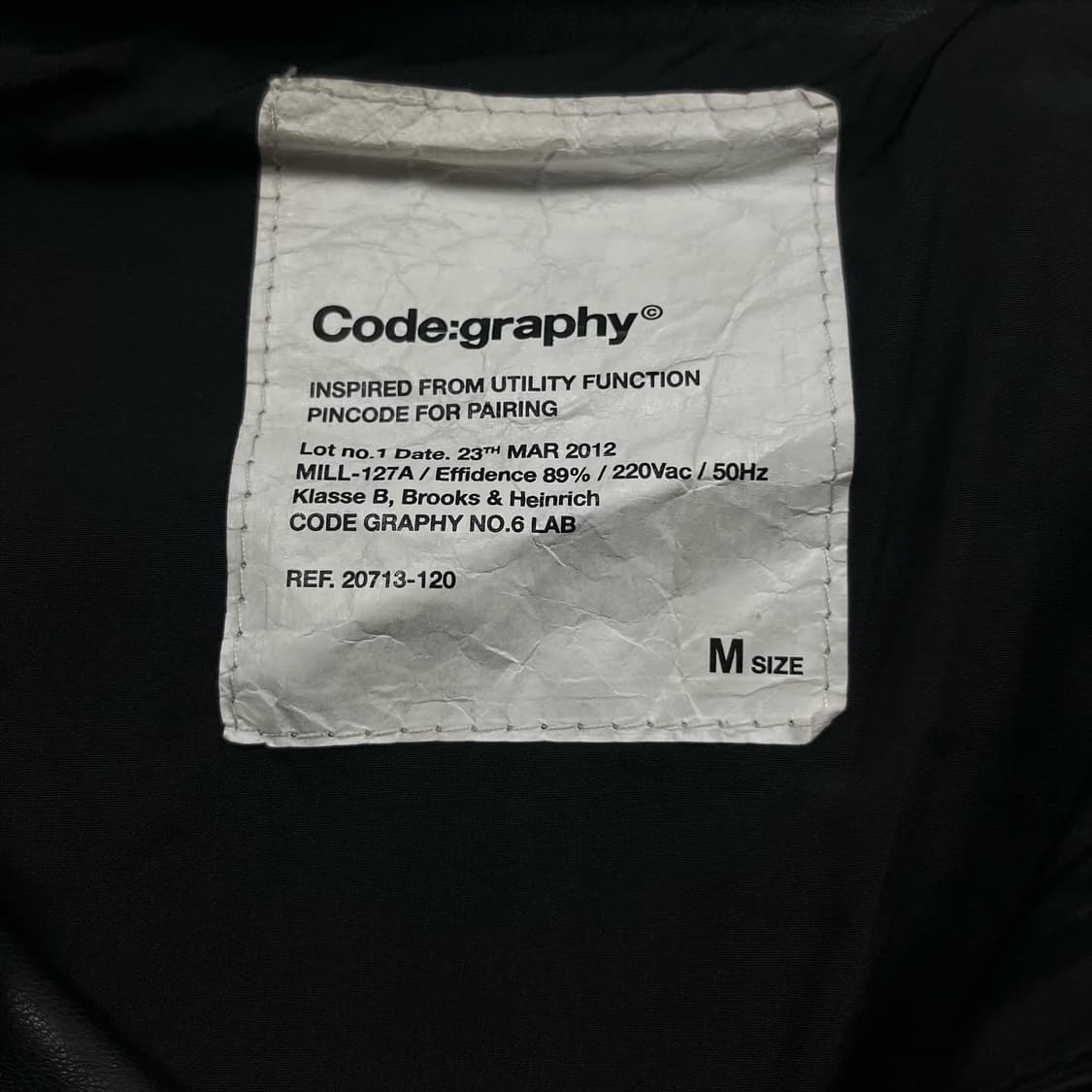 코드그라피 블랙컬러 패치로고 레더자켓 상품이미지3