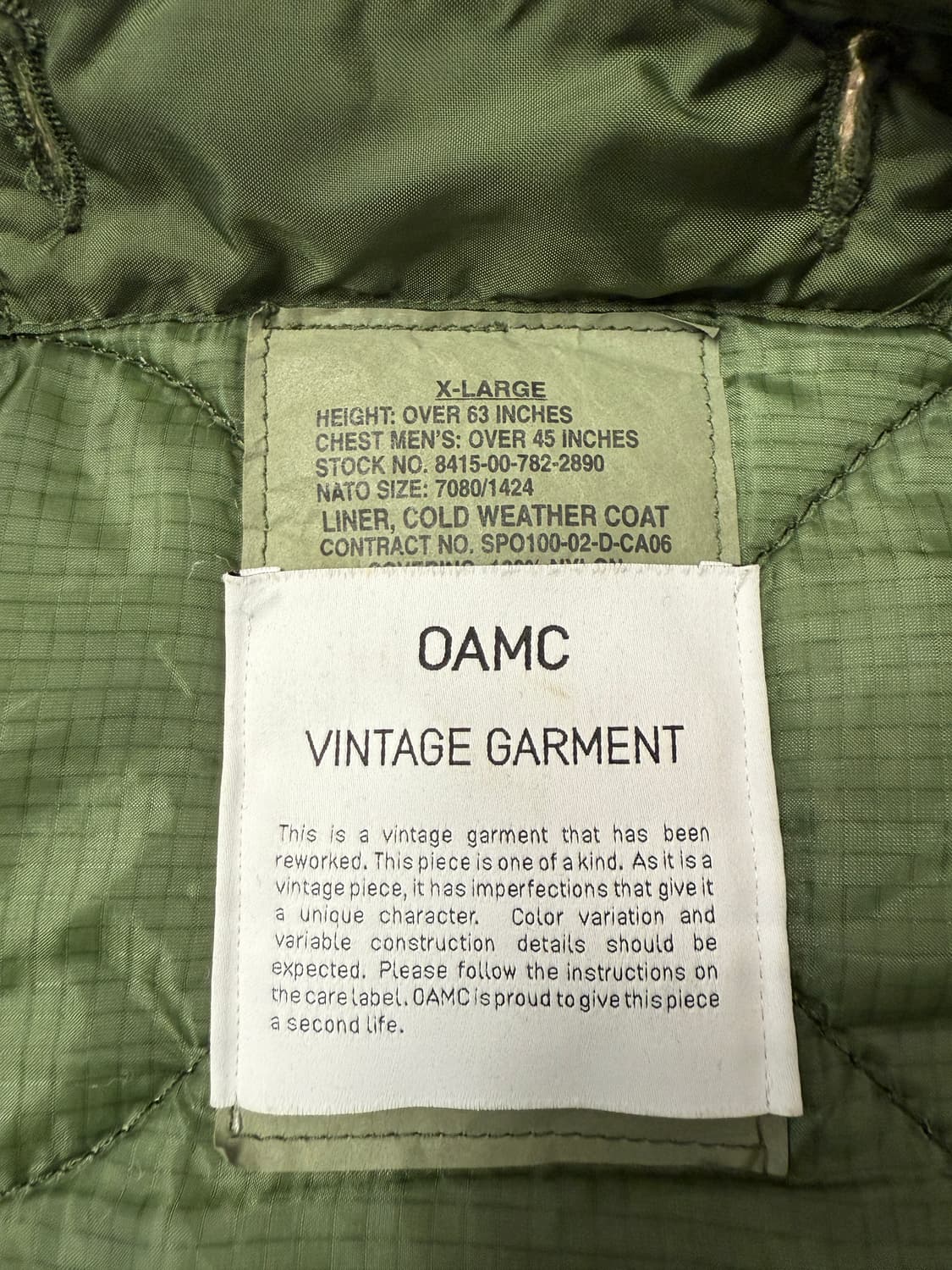 oamc 피스메이커 라이너 자켓 xl사이즈 상품이미지8