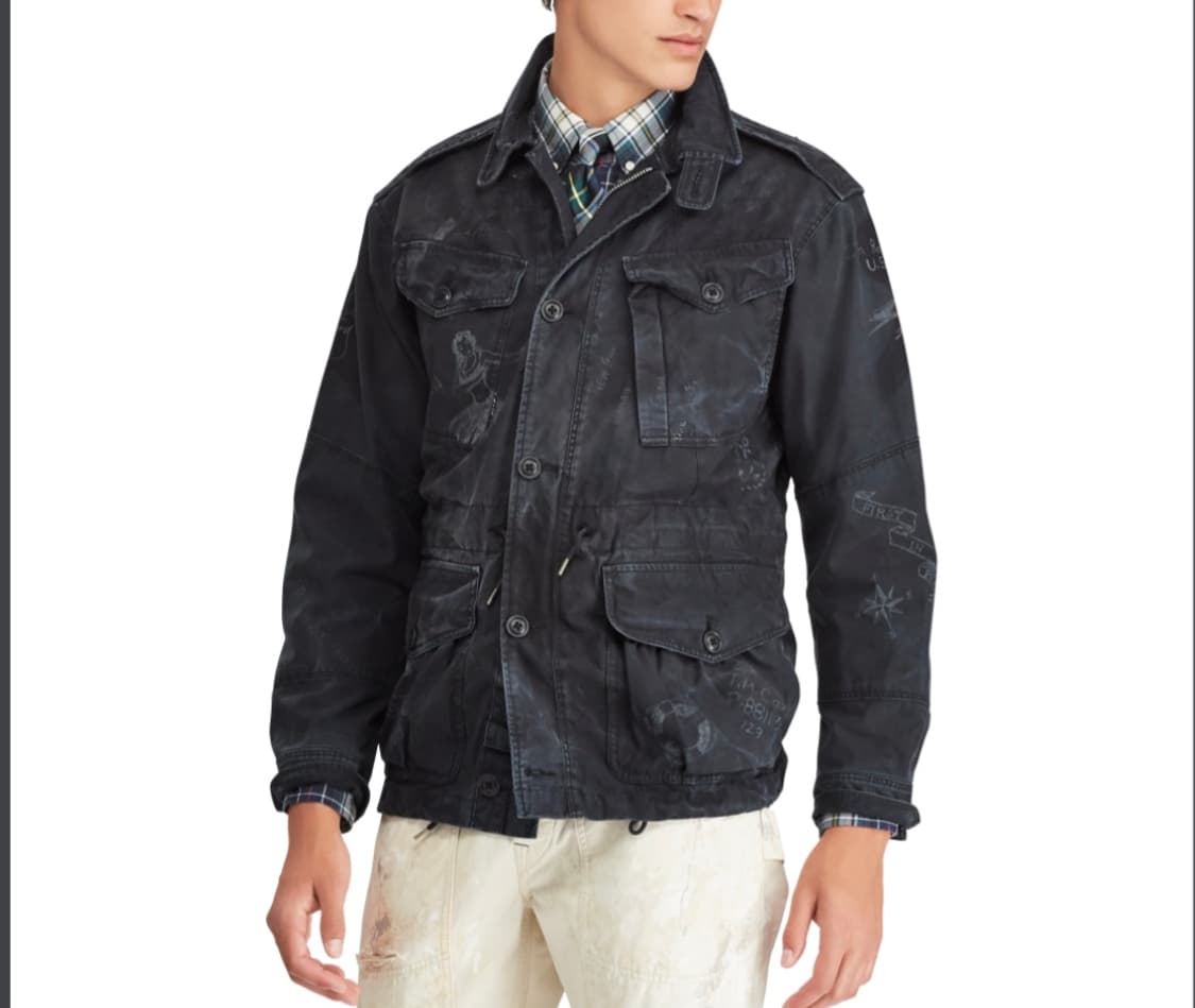 폴로 밀리터리 드로잉 야상 M-51 자켓 네이비 상품이미지1