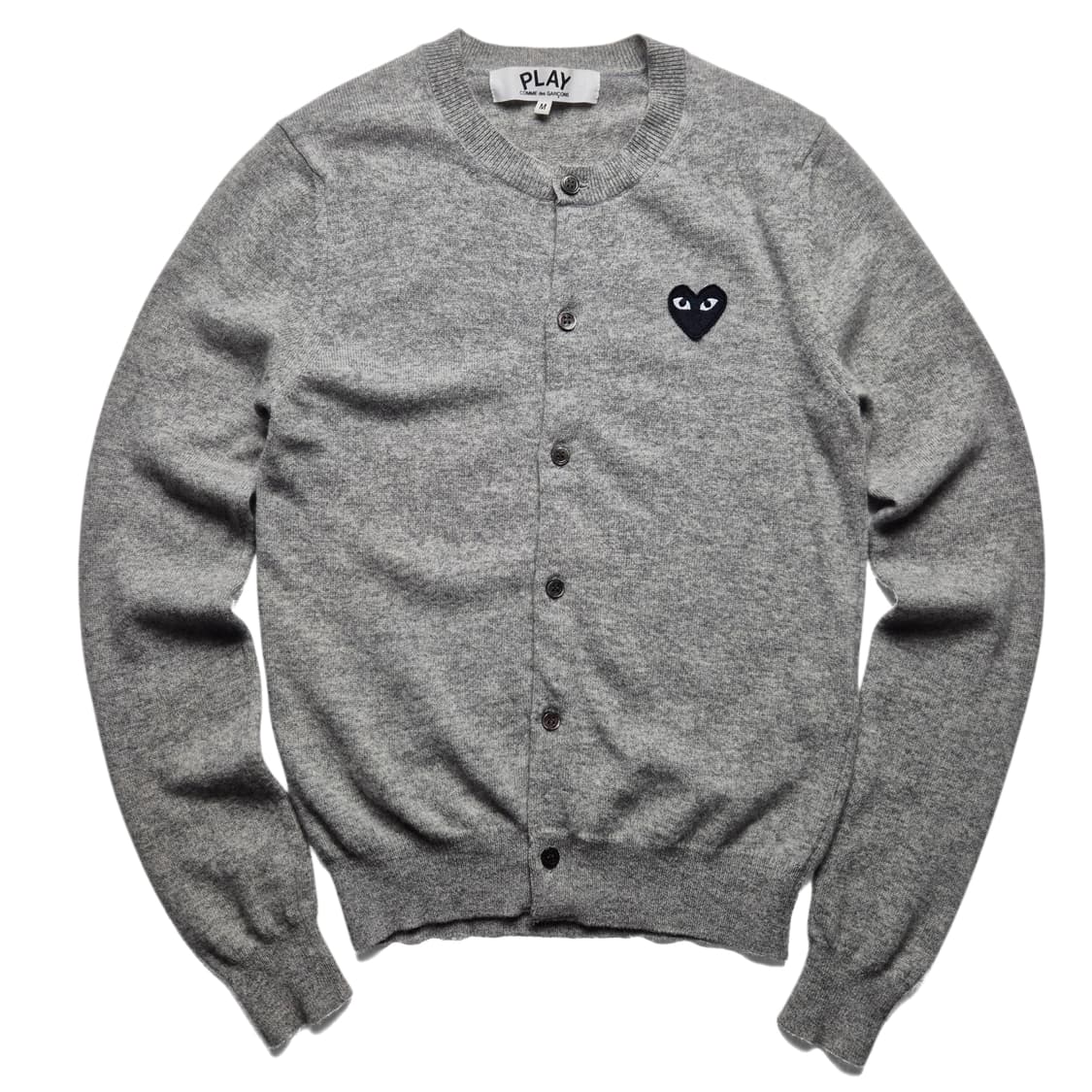 [M] 꼼데가르송 하트로고 가디건 그레이 상품이미지1