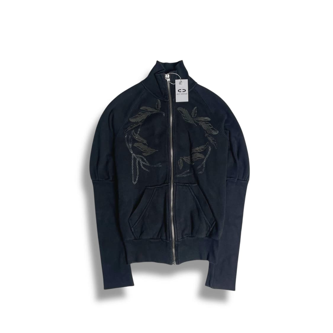 디젤 나뭇잎 체인 프린트 롱 립 져지 자켓 상품이미지1